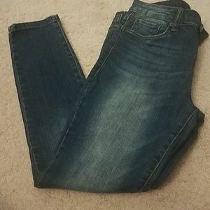Blue skinny jeans